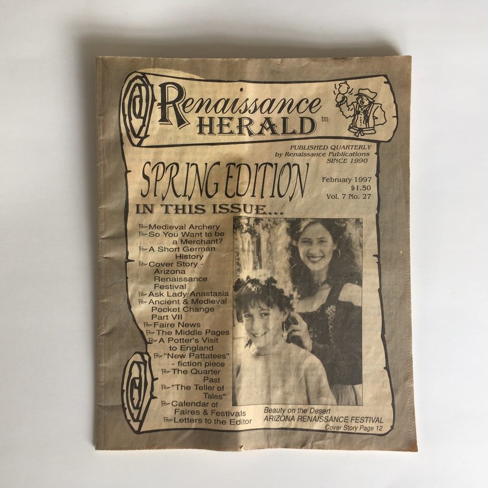 Vintage Renaissance Pleasure Faire Newsletter 1997